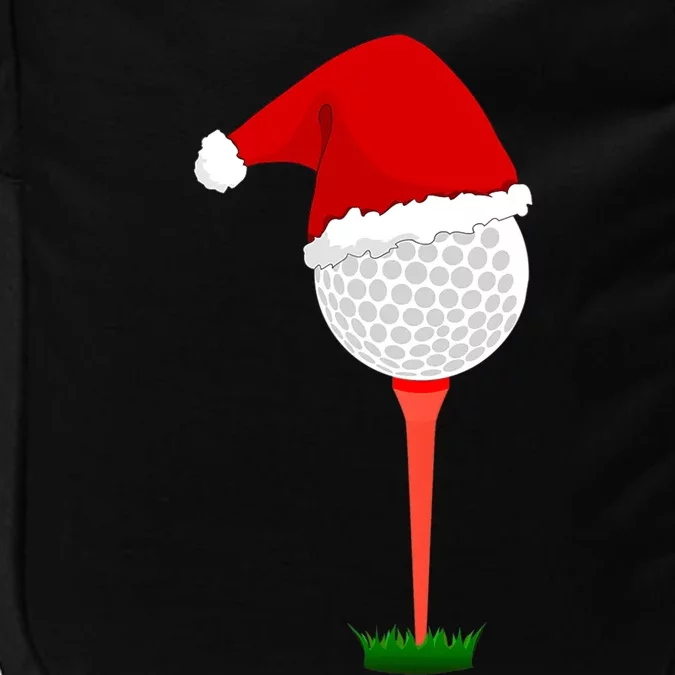 Funny Golfing Christmas Tee Holiday Golf Ball Impact Tech Backpack