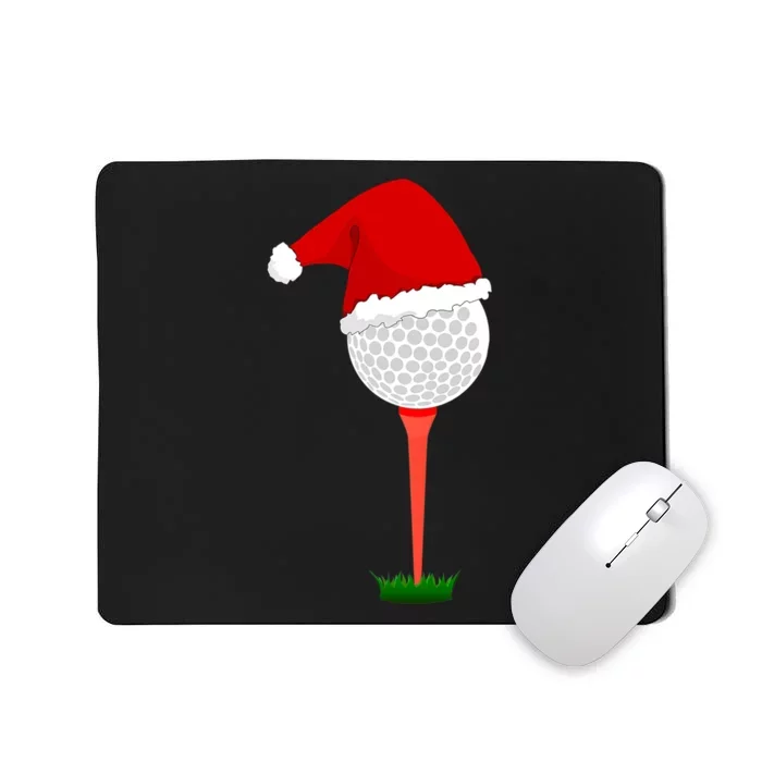 Funny Golfing Christmas Tee Holiday Golf Ball Mousepad