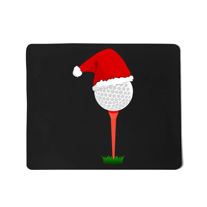 Funny Golfing Christmas Tee Holiday Golf Ball Mousepad