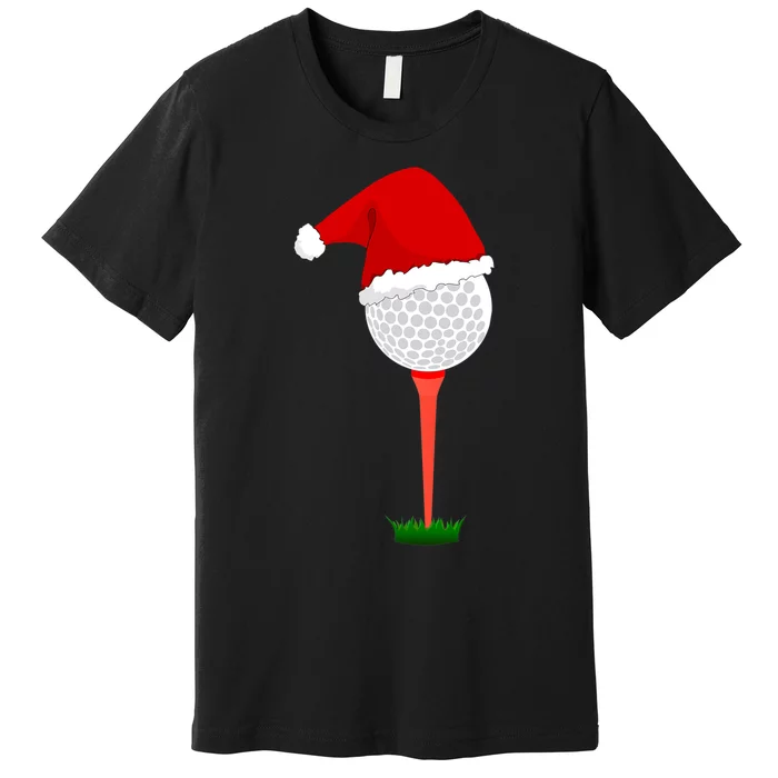 Funny Golfing Christmas Tee Holiday Golf Ball Premium T-Shirt