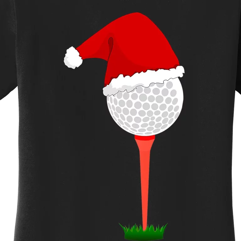 Funny Golfing Christmas Tee Holiday Golf Ball Women's T-Shirt