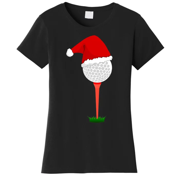 Funny Golfing Christmas Tee Holiday Golf Ball Women's T-Shirt