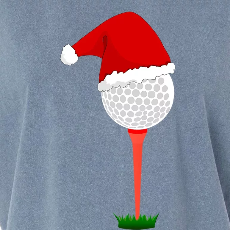 Funny Golfing Christmas Tee Holiday Golf Ball Garment-Dyed Women's Muscle Tee