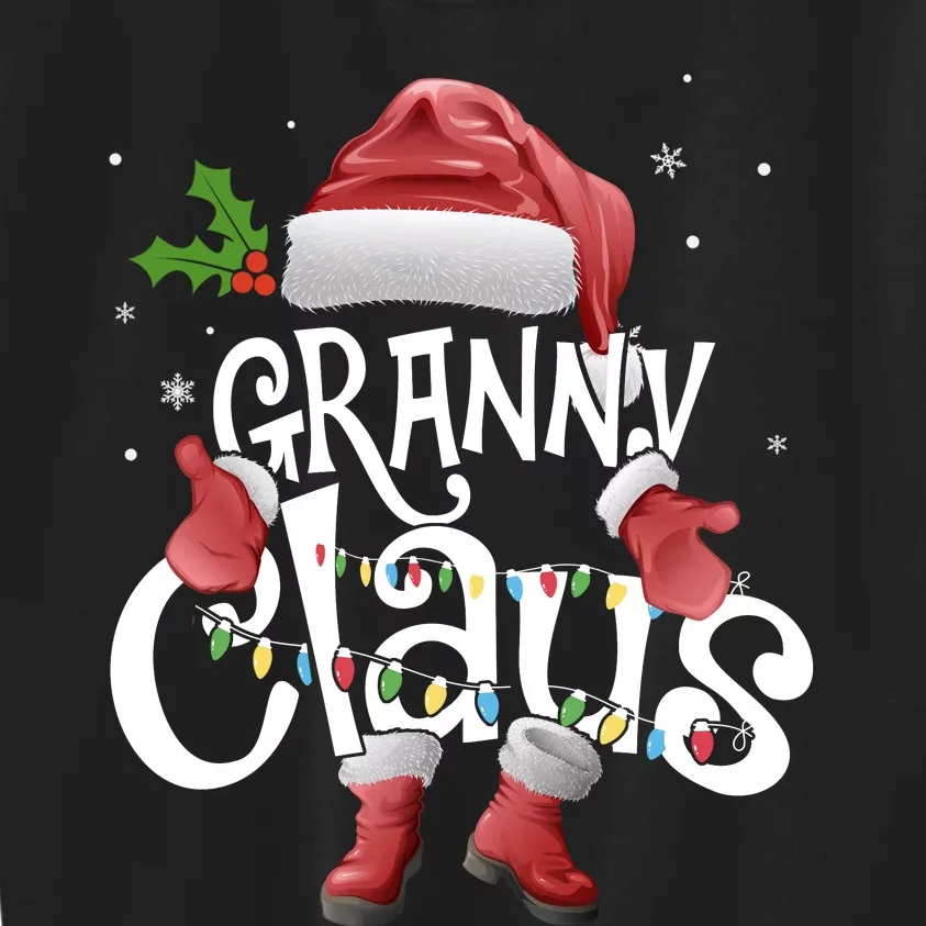 Funny Granny Claus Christmas Pajamas Santa Hat Costume Kids Sweatshirt