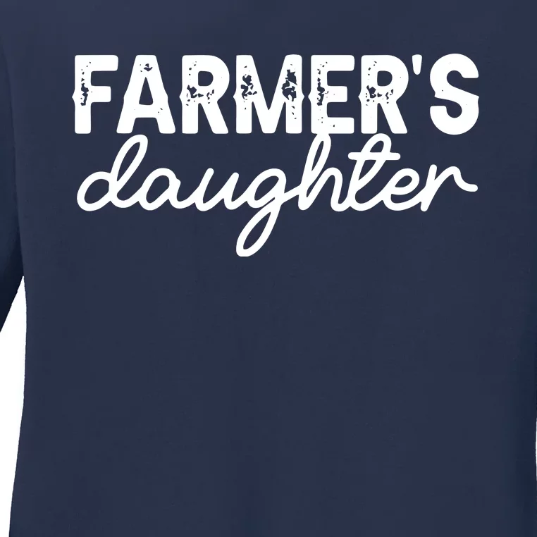 Farm Girl Country Southern Farmers Daughter Farm Farmer Ladies Long Sleeve Shirt