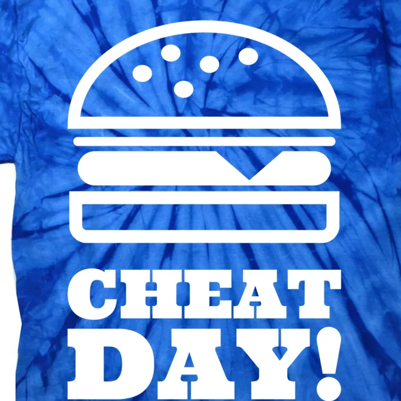 Funny Gym Cheat Day Hamburger Carbs Food Gift Tie-Dye T-Shirt