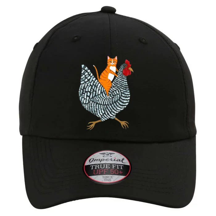 Funny Ginger Cat Chicken Ride Orange Cat Chicken Lover Cats The Original Performance Cap