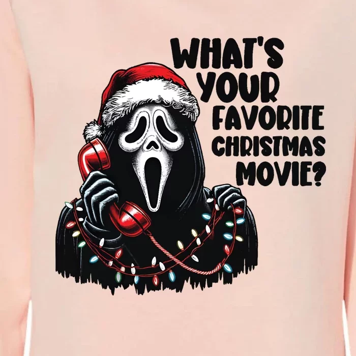 Funny Ghostface Christmas Movie Holiday Womens California Wash Sweatshirt