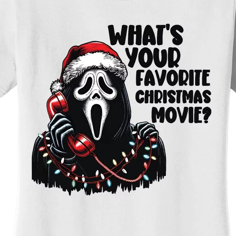 Funny Ghostface Christmas Movie Holiday Women's T-Shirt