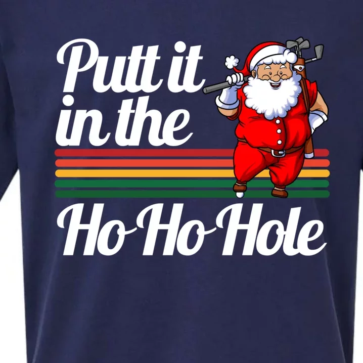 Funny Golfing Christmas Tee Holiday Golf Ball Santa Claus Meaningful Gift Sueded Cloud Jersey T-Shirt