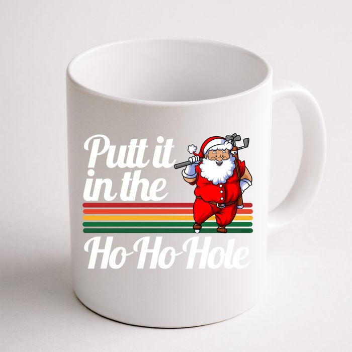 Funny Golfing Christmas Tee Holiday Golf Ball Santa Claus Meaningful Gift Front & Back Coffee Mug