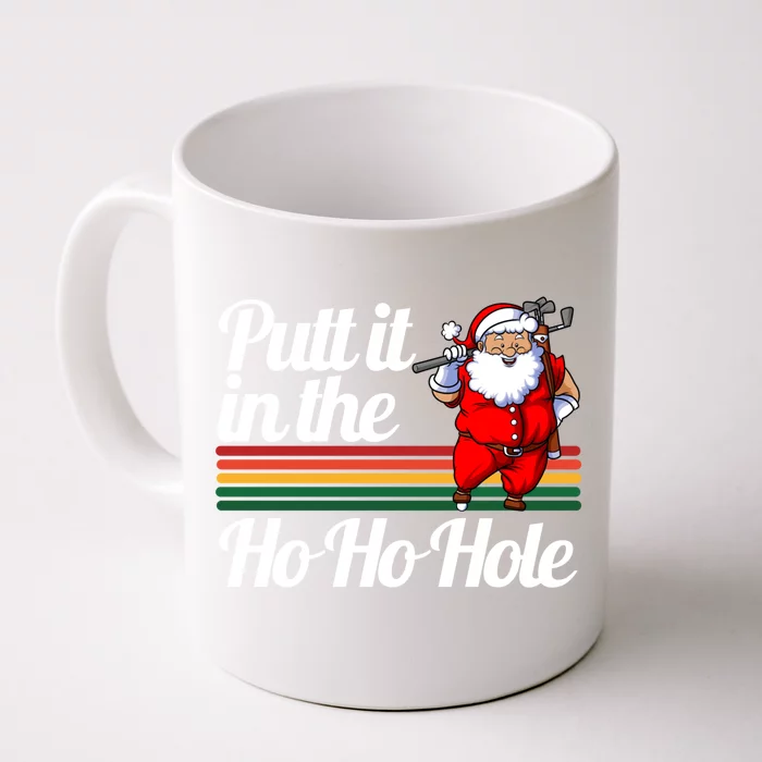 Funny Golfing Christmas Tee Holiday Golf Ball Santa Claus Meaningful Gift Front & Back Coffee Mug