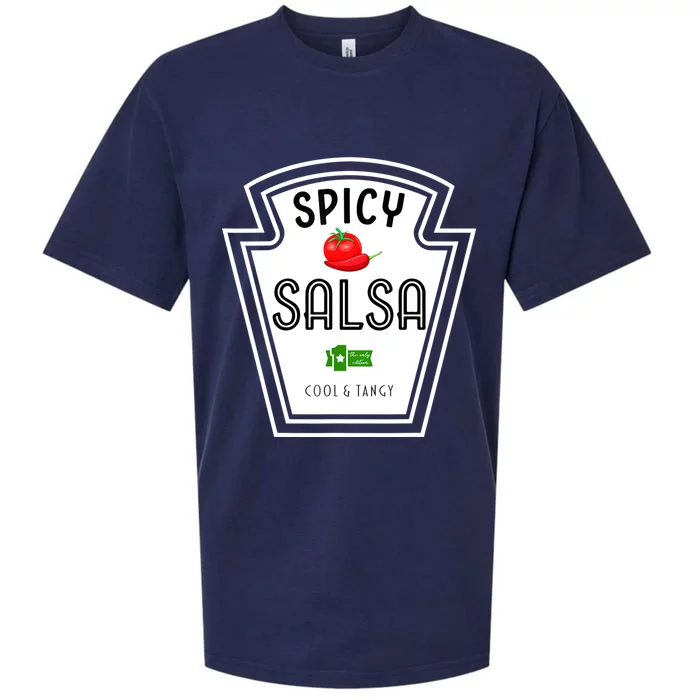 Funny Group Condiment Team Halloween Costume Spicy Salsa Sueded Cloud Jersey T-Shirt