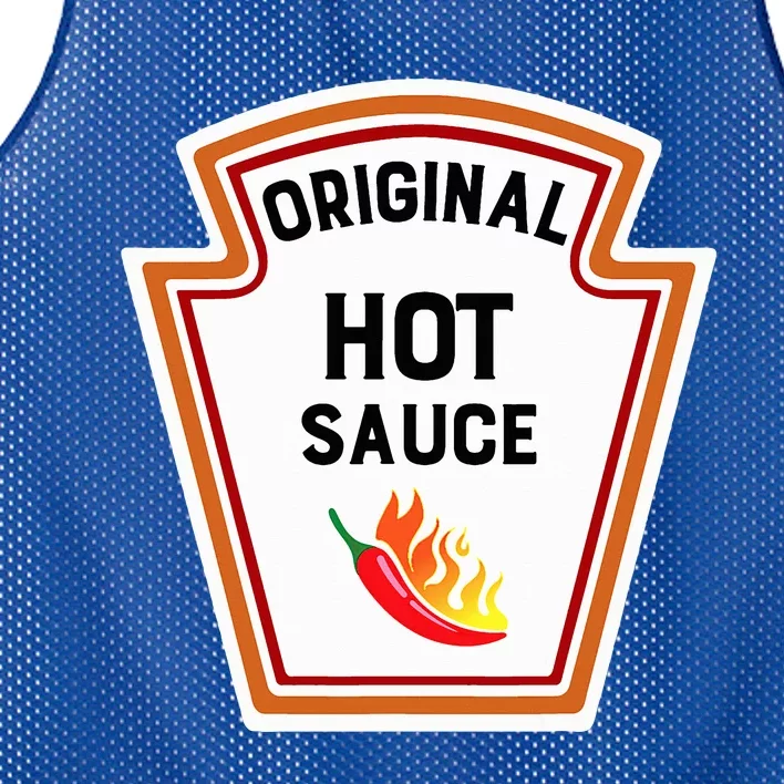 Funny Group Condiments Halloween Costume Original Hot Sauce Mesh Reversible Basketball Jersey Tank