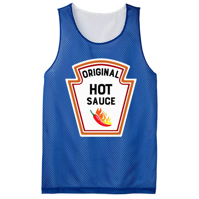 Funny Group Condiments Halloween Costume Original Hot Sauce Mesh Reversible Basketball Jersey Tank