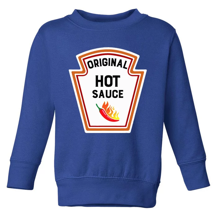 Funny Group Condiments Halloween Costume Original Hot Sauce Toddler Sweatshirt