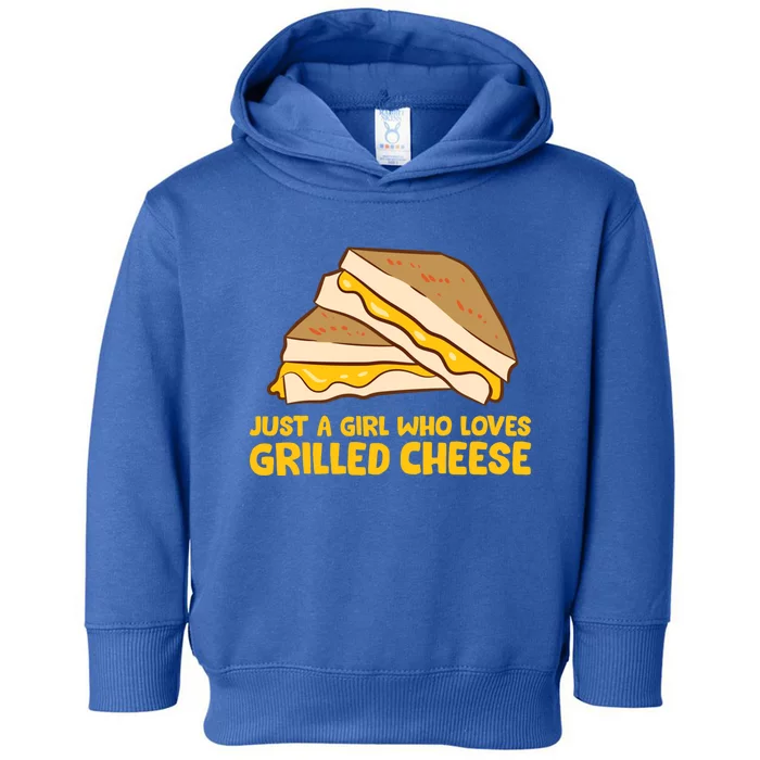 Funny Grilled Cheese Just A Who Loves Grilled Cheese Gift Toddler Hoodie