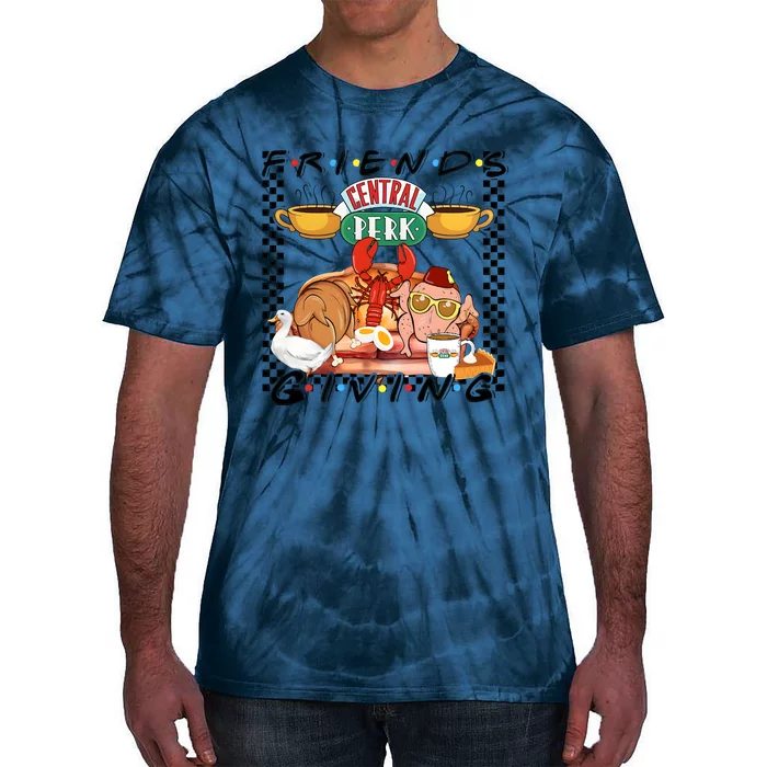 Friends Giving Central Perk Turkey Thanksgiving Tie-Dye T-Shirt