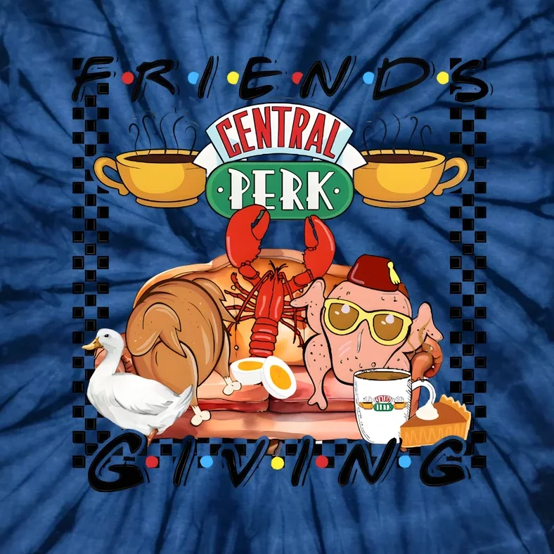 Friends Giving Central Perk Turkey Thanksgiving Tie-Dye T-Shirt