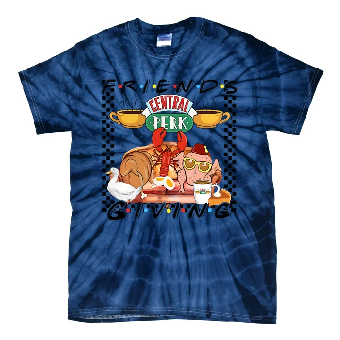 Friends Giving Central Perk Turkey Thanksgiving Tie-Dye T-Shirt