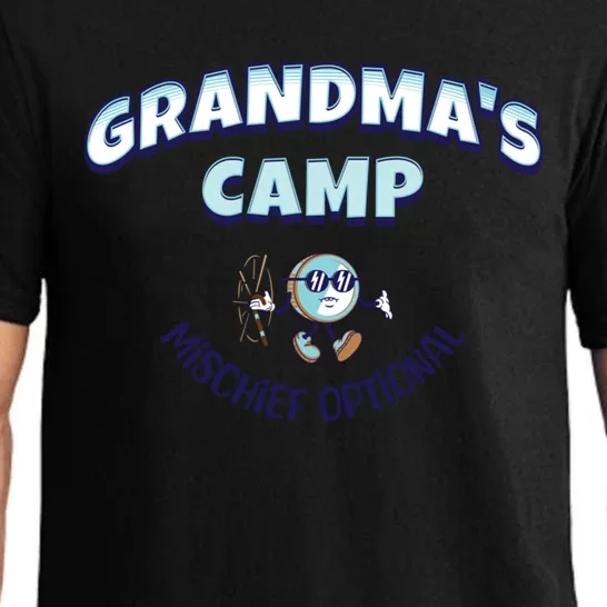 Funny Grandma Camp Grandmas Camp Mischief Optional Cool Gift Pajama Set