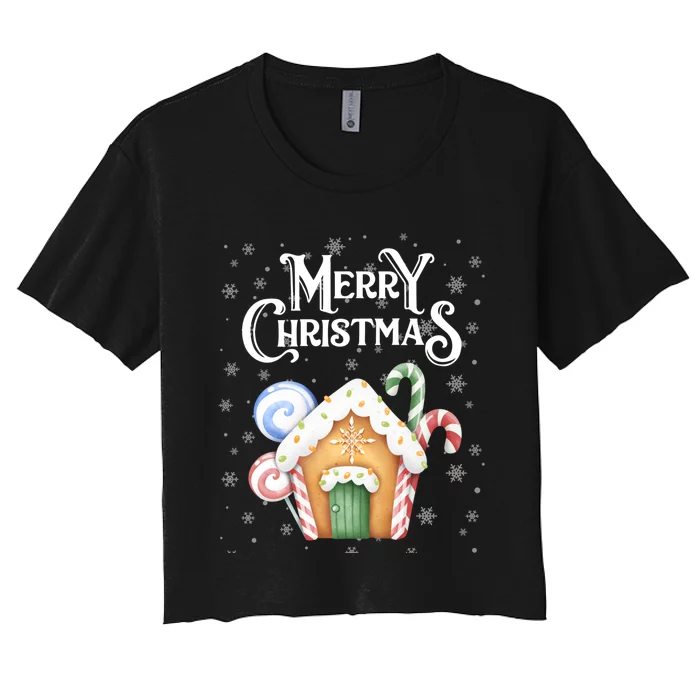 Funny Gift Christmas Xmas Women's Crop Top Tee