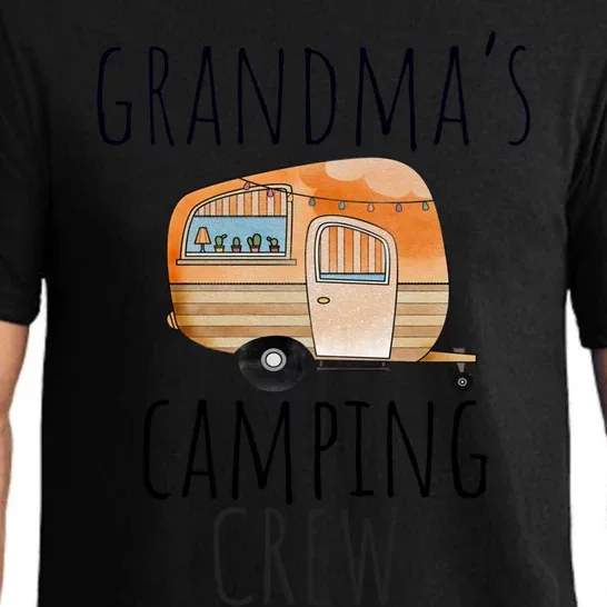 Funny Grandmas Camping Crew Holiday At Grandmas Camper Gift Pajama Set