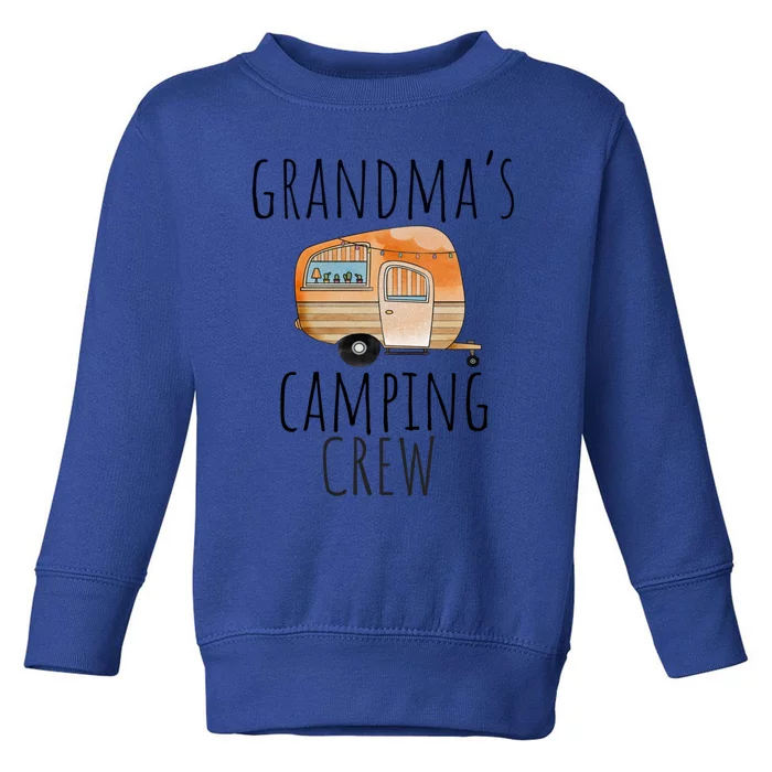 Funny Grandmas Camping Crew Holiday At Grandmas Camper Gift Toddler Sweatshirt