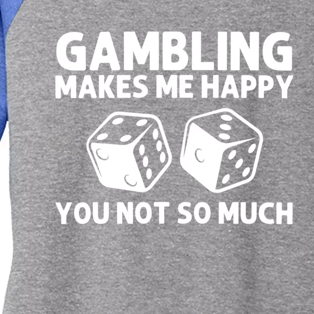 Funny Gambling Casino Lovers Gambler Las Vegas Meaningful Gift Women's Tri-Blend 3/4-Sleeve Raglan Shirt