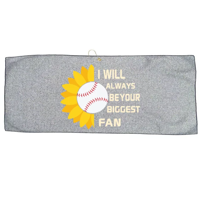 Funny Graphic Cute Baseball Sunflower Your Biggest Baseball Gift Large Microfiber Waffle Golf Towel