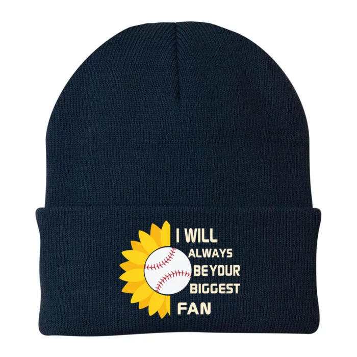 Funny Graphic Cute Baseball Sunflower Your Biggest Baseball Gift Knit Cap Winter Beanie