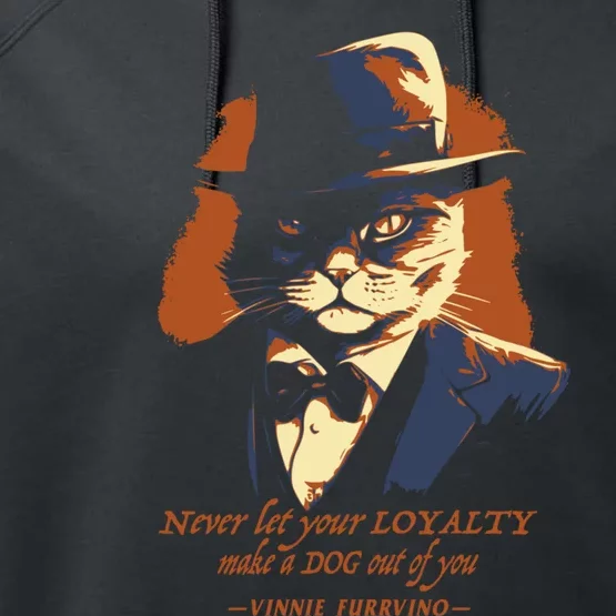 Funny Gangster Cat Saying Cat Dad Performance Fleece Hoodie