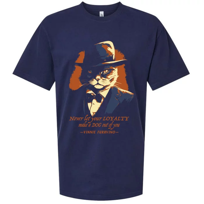 Funny Gangster Cat Saying Cat Dad Sueded Cloud Jersey T-Shirt