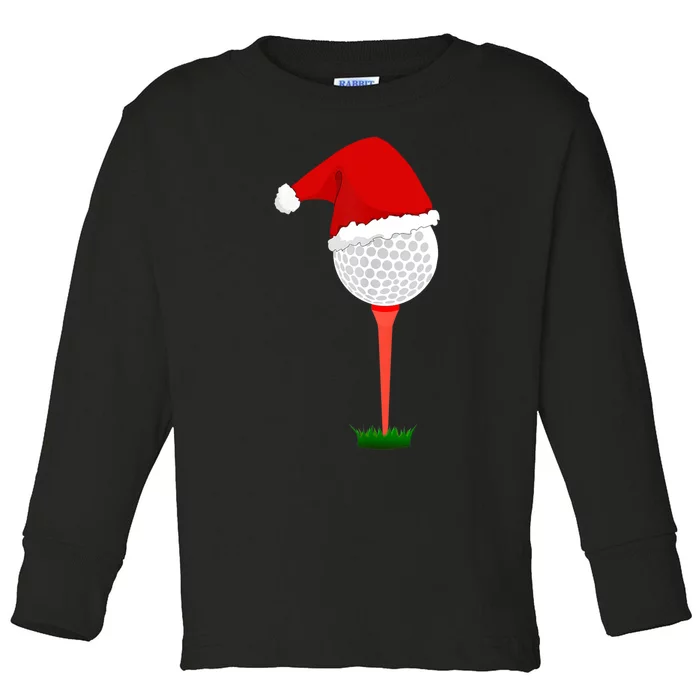 Funny Golfing Christmas Tee Holiday Golf Ball TShirt Toddler Long Sleeve Shirt