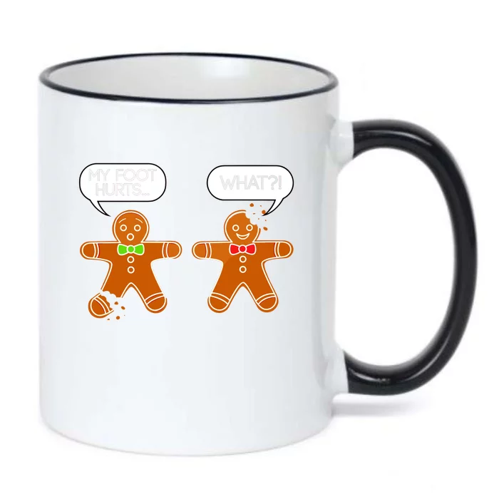 Funny Gingerbread Christmas Black Color Changing Mug