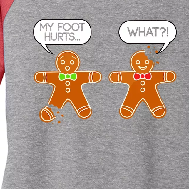 Funny Gingerbread Christmas Women's Tri-Blend 3/4-Sleeve Raglan Shirt