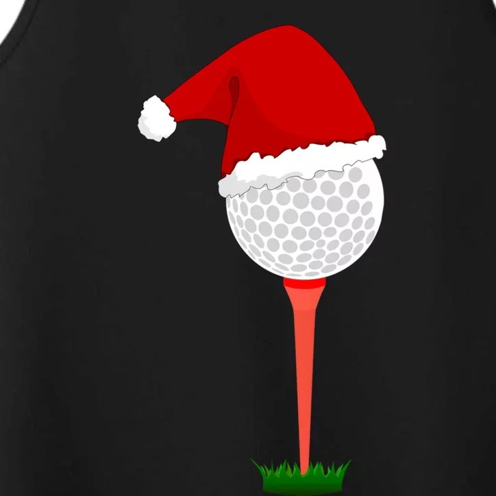 Funny Golfing Christmas Holiday Golf Ball Performance Tank