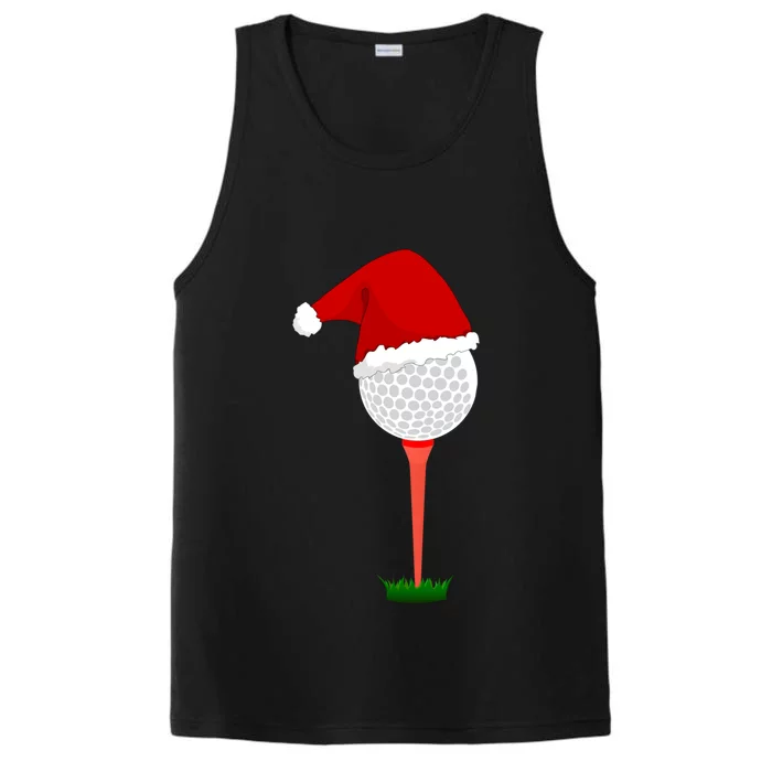 Funny Golfing Christmas Holiday Golf Ball Performance Tank