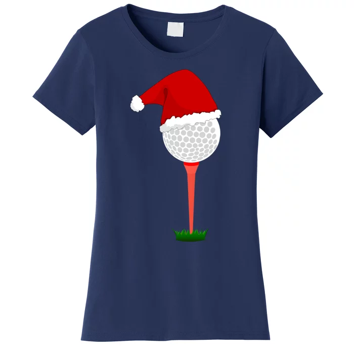 Funny Golfing Christmas Holiday Golf Ball Women's T-Shirt