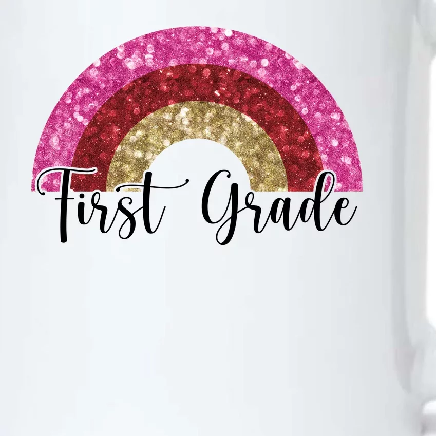 First Grade Cute Rainbow Back To School Black Color Changing Mug