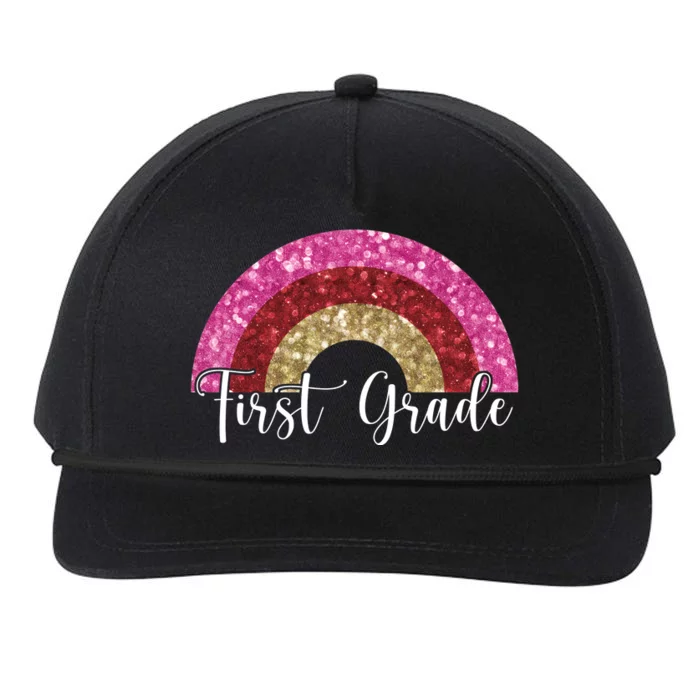 First Grade Cute Rainbow Back To School Snapback Five-Panel Rope Hat