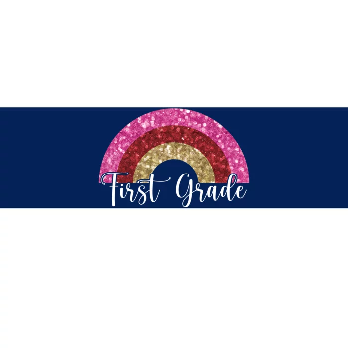 First Grade Cute Rainbow Back To School Bumper Sticker