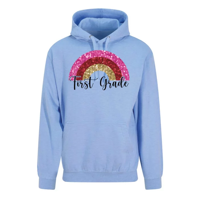 First Grade Cute Rainbow Back To School Unisex Surf Hoodie