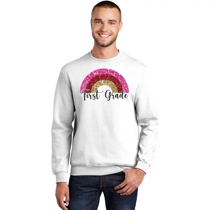 First Grade Cute Rainbow Back To School Sweatshirt