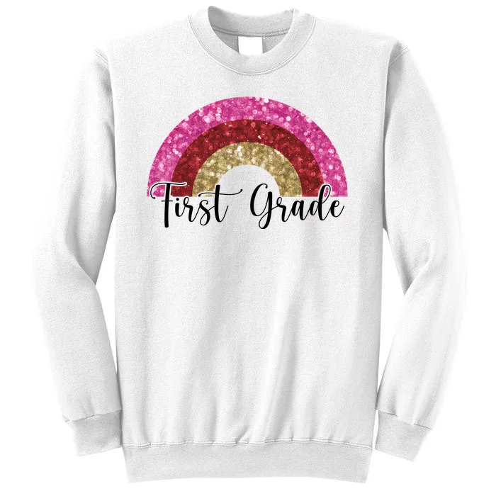 First Grade Cute Rainbow Back To School Sweatshirt