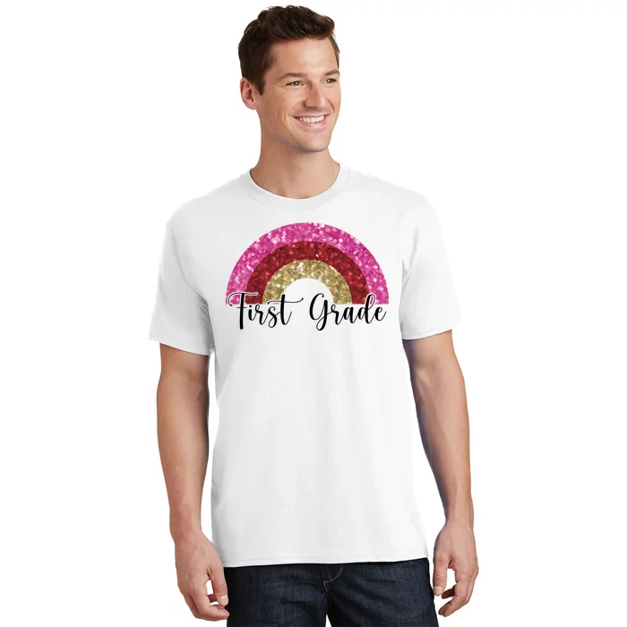 First Grade Cute Rainbow Back To School T-Shirt