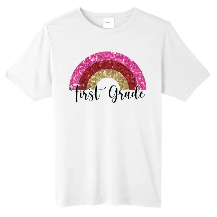 First Grade Cute Rainbow Back To School ChromaSoft Performance T-Shirt