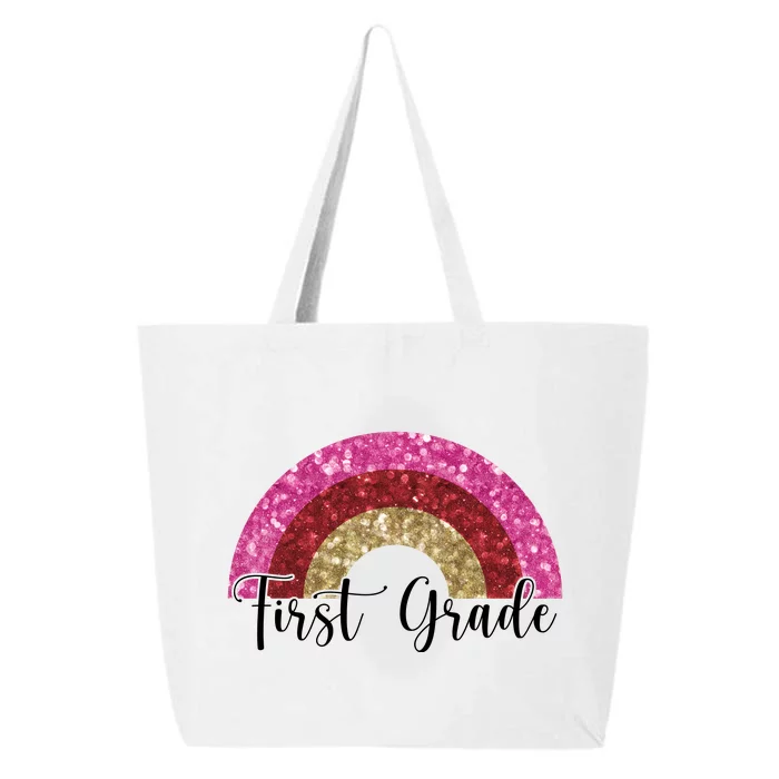 First Grade Cute Rainbow Back To School 25L Jumbo Tote