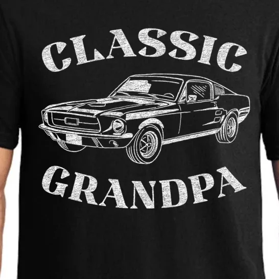 Funny Grandpa Classic Car Graphic Pajama Set