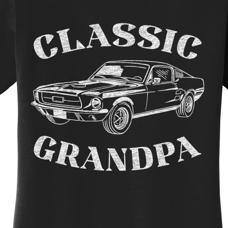 Funny Grandpa Classic Car Graphic Women's T-Shirt